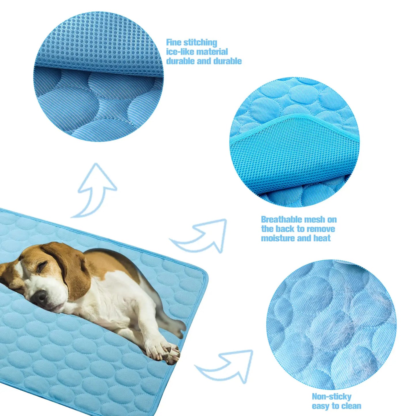 Summer Dog Cooling Mat Pet Cold Bed Extra Large for Small Big Dogs Pet Accessories Cat Durable Blanket Sofa Ice Pad Blanket