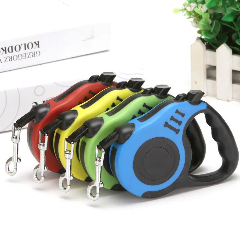 3m 5m Dog Leash for Small Dogs Cat Automatic Retractable Durable Nylon Lead Puppy Outdoor Travel Walking Hiking Traction Rope