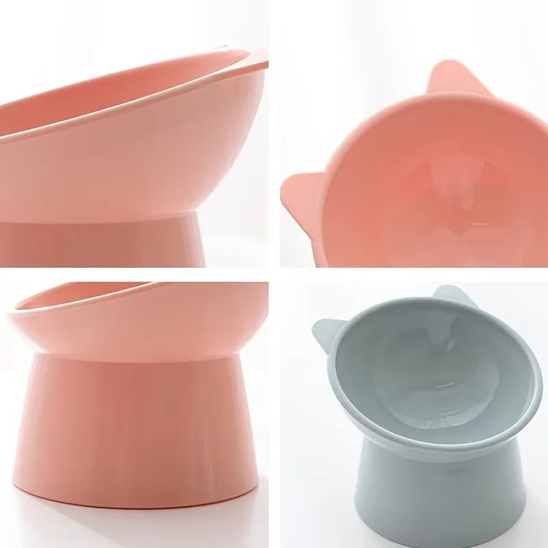 Pet feeding bowl Diagonal neck guard bowl Large caliber dog bowl Pet supplies diagonal to prevent upset