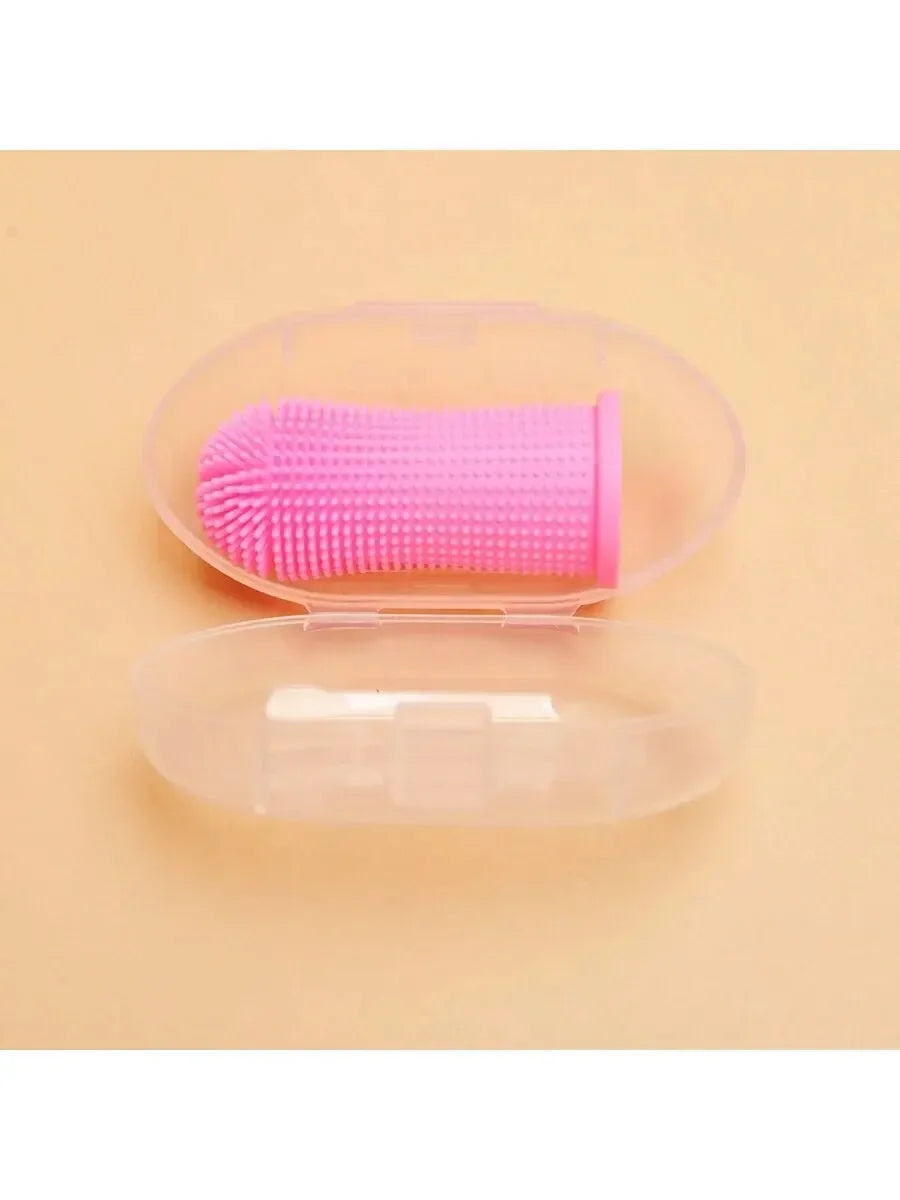 Dog Super Soft Pet Finger Toothbrush Teeth Cleaning Bad Breath Care Nontoxic Silicone Tooth Brush Tool Dog Cat Cleaning Supplies
