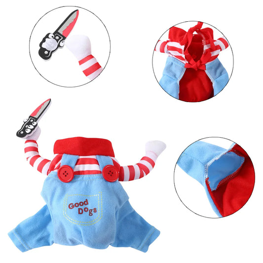 Dog Cosplay Costume For Small Medium Large Dogs Cats Halloween Party Dress Outfits Cute Dog Jacket Labrador Bulldog Pet Clothes