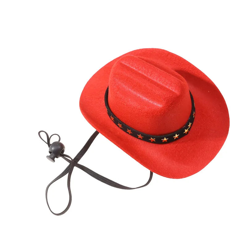 Pet Dog Hat Cowboy Hat Pet Supplies Adjustable Costume Top Hat Headwear Cat Hat Caps Sun Hats for Small Medium Dog