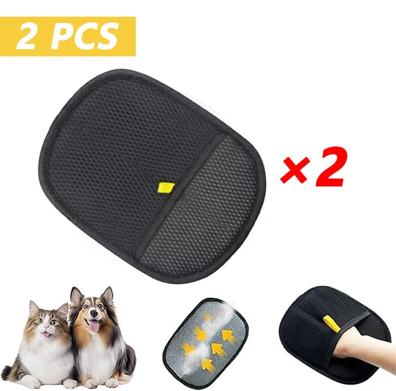 Pet hair removal tools reusable gloves, pet double-sided beauty gloves, carpet removal pet fur hair pet supplies