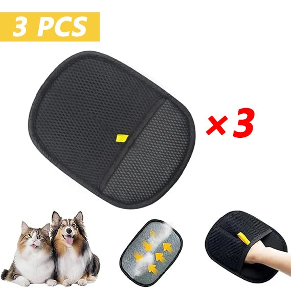 Pet hair removal tools reusable gloves, pet double-sided beauty gloves, carpet removal pet fur hair pet supplies
