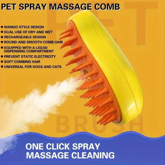Cat Dog Steamy Brush Steam Brush Electric Sprayer for Massage Pet Grooming tool Shedding 3 in 1 Electric Sprays Massage Combs