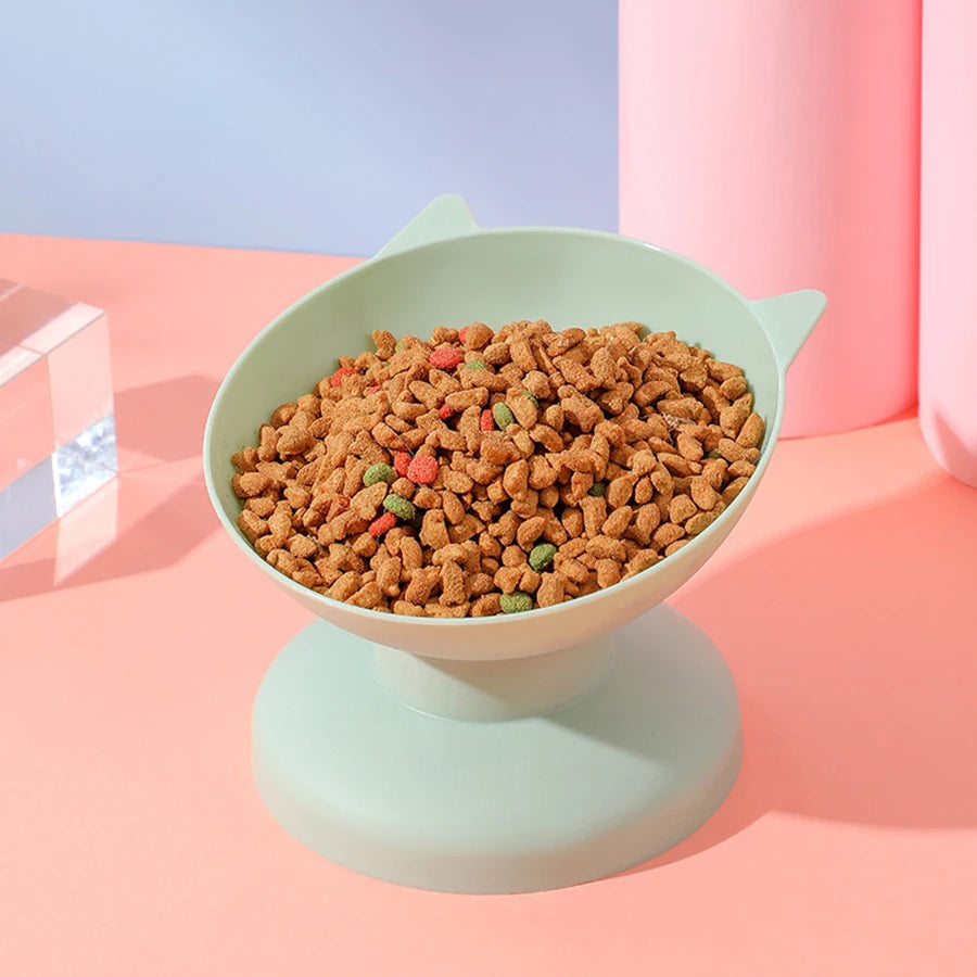 Pet feeding bowl Diagonal neck guard bowl Large caliber dog bowl Pet supplies diagonal to prevent upset