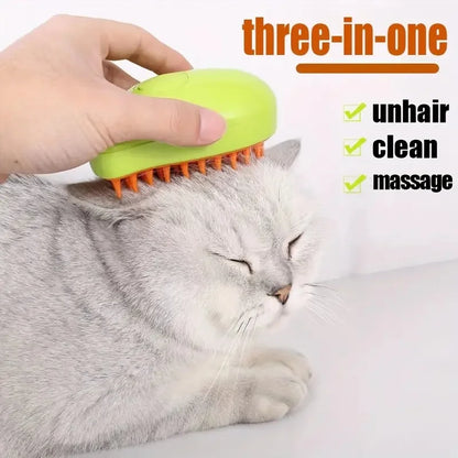 Cat Dog Steamy Brush Steam Brush Electric Sprayer for Massage Pet Grooming tool Shedding 3 in 1 Electric Sprays Massage Combs