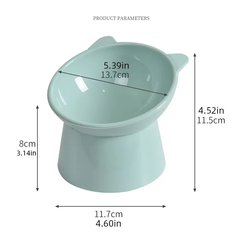 Pet feeding bowl Diagonal neck guard bowl Large caliber dog bowl Pet supplies diagonal to prevent upset