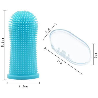 Dog Super Soft Pet Finger Toothbrush Teeth Cleaning Bad Breath Care Nontoxic Silicone Tooth Brush Tool Dog Cat Cleaning Supplies