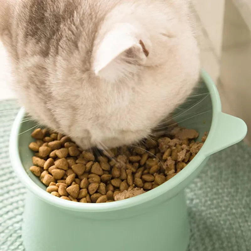Pet feeding bowl Diagonal neck guard bowl Large caliber dog bowl Pet supplies diagonal to prevent upset