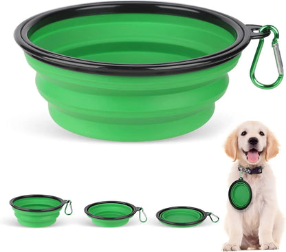 TPR Foldable Dog Bowl | Collapsible Pet Food Water Dish | Flexible, BPA-Free & Portable for Travel
