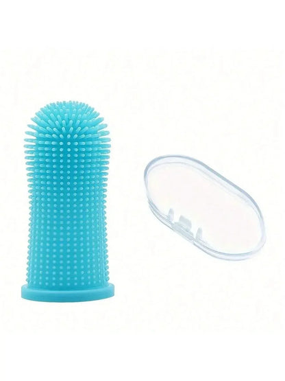 Dog Super Soft Pet Finger Toothbrush Teeth Cleaning Bad Breath Care Nontoxic Silicone Tooth Brush Tool Dog Cat Cleaning Supplies